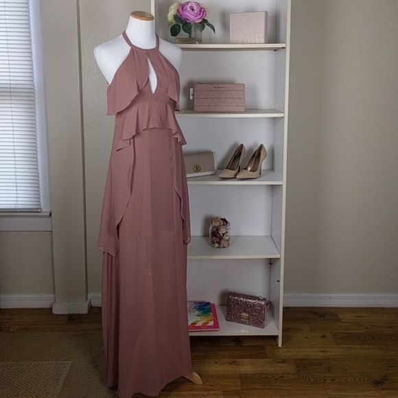 BCBGeneration Dresses & Skirts - BCBG Mauve Halter Maxi Dress SZ2  NWT
